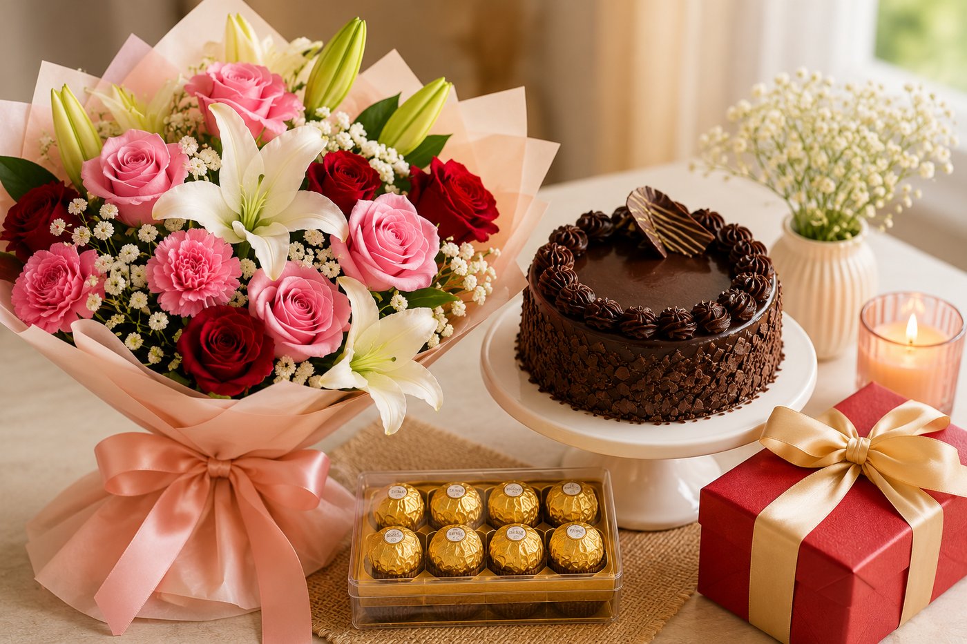 Birthday gifts under Rs 500 Rs 1000 and Rs 1500 with flowers cakes and gift combos