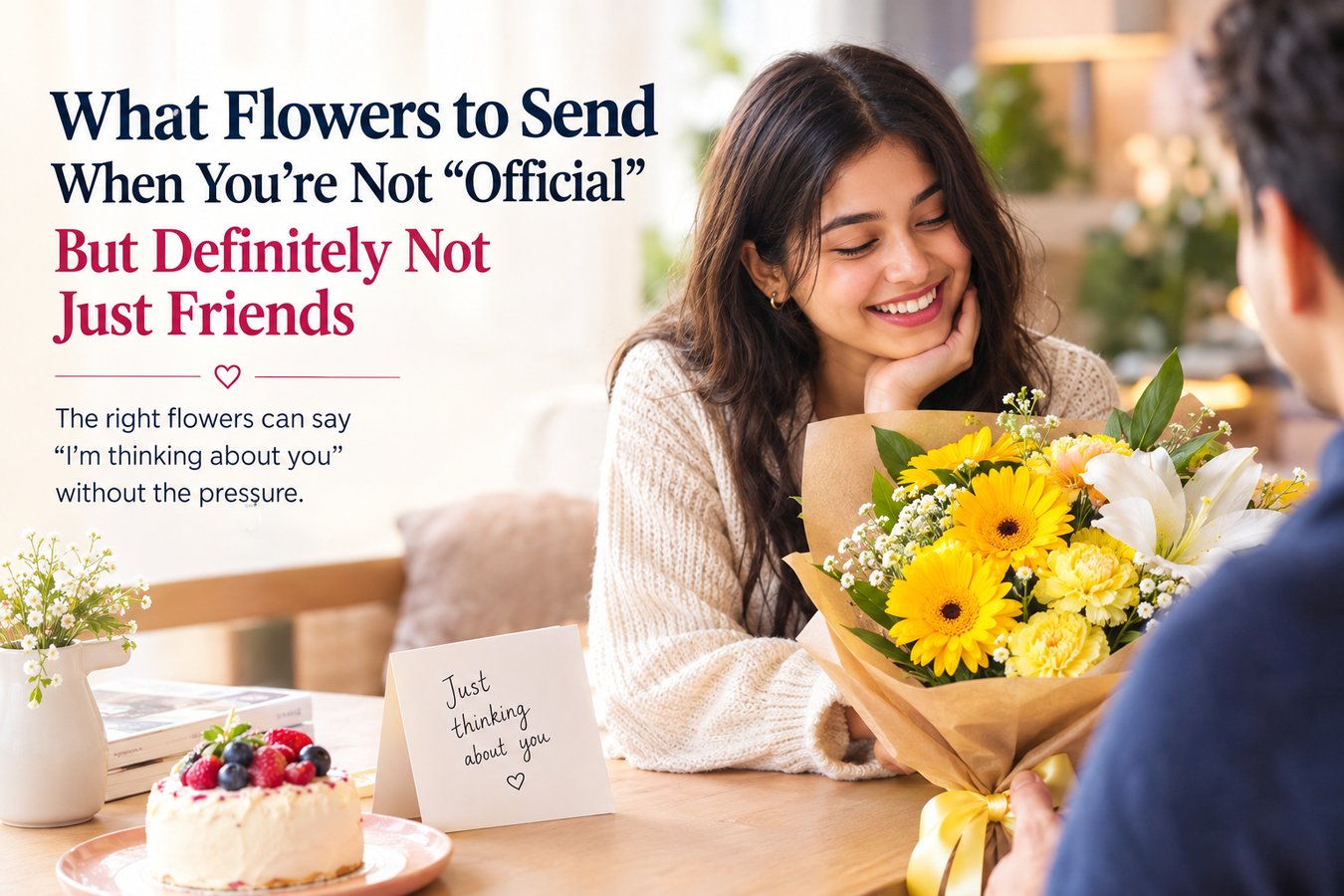 Bouquet of yellow gerberas and carnations for casual dating