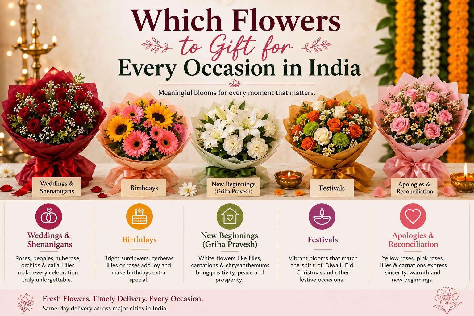 Which flowers to gift for every occasion in india