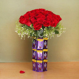 Loving Pie - Red rose arrangement