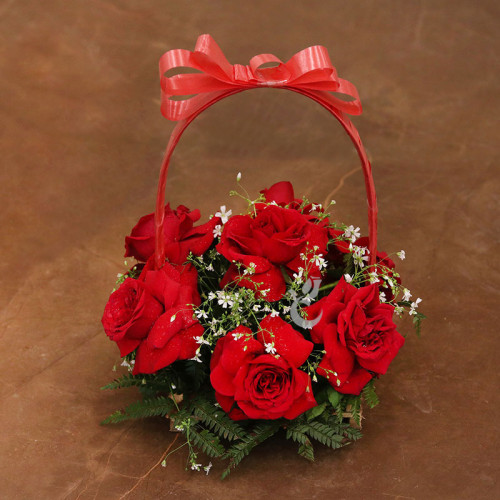 Love Basket - Red rose basket