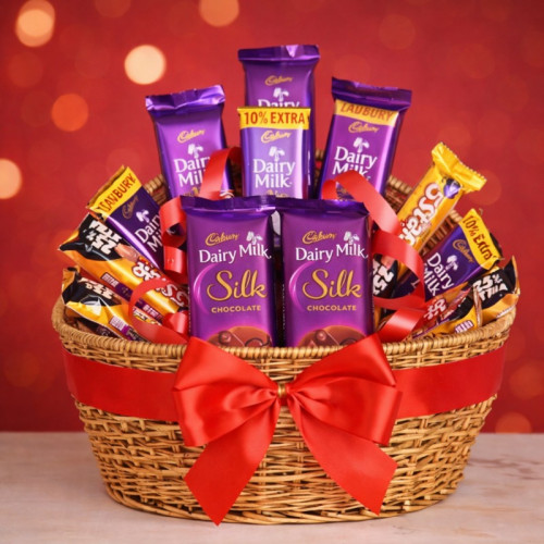 Mixed Chocolate in a Basket