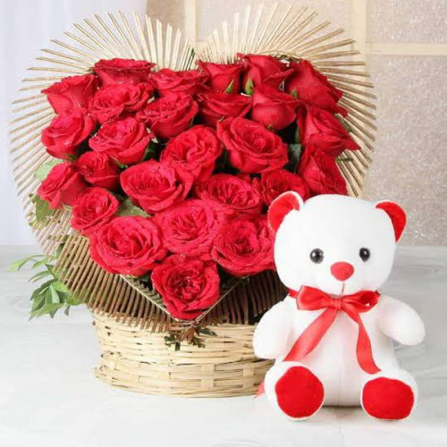 Happy Moments - Red rose arrangement