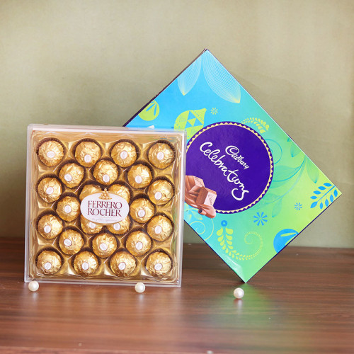 Sweet Recipe For Love: A Gift Combo of 1 box of Cadbury Celebrations and 24 pcs Ferrero Rocher