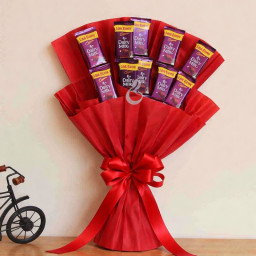 Sweet N Simple: A Gift Combo of 10 Dairy Milk chocolates bouquet