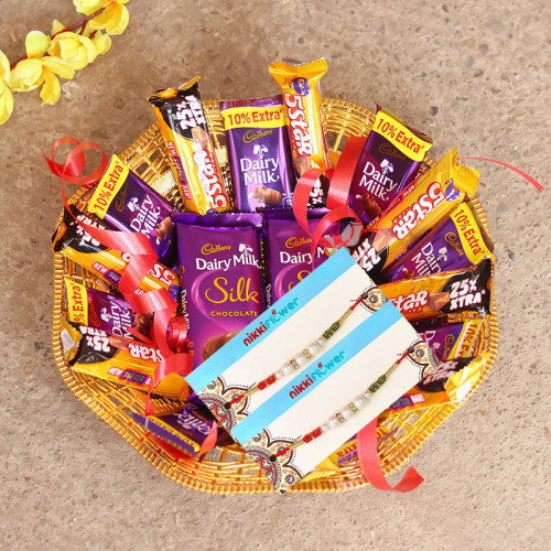 10 Dairy Milk, 10 Five Star, 2 Dairy Milk Silk, 2 Rakhi