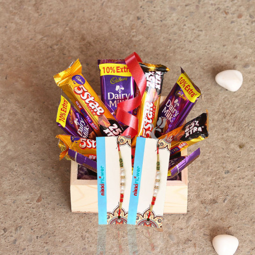 5 Dairy Milk, 5 Five Star, 2 Rakhi