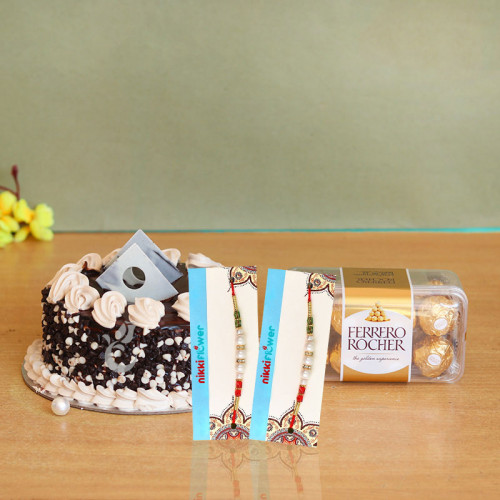 Sweetness Crammed Rakhi Pack: Available in Half Kg, One Kg, One and Half Kg, Two Kg & Three Kg Sweetness Crammed Rakhi Pack