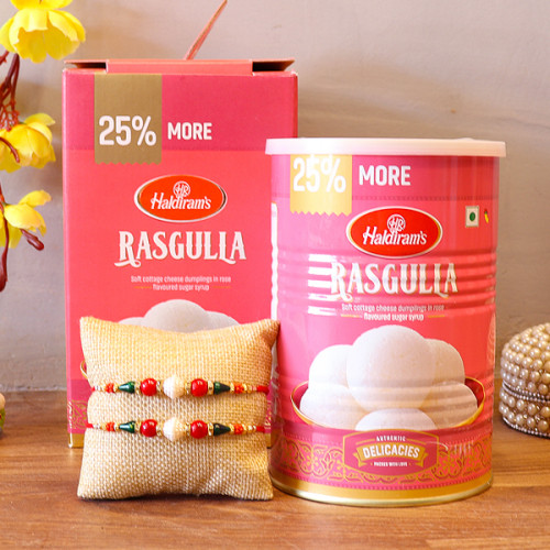 1 Kg Rasgulla, 2Rakhi