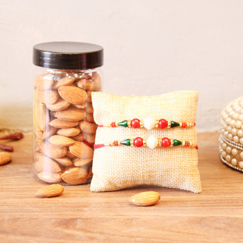 200 gm Almonds, 2 Rakhi