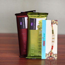 2 Cadbury Temptations (72gm each), 1 Rakhi