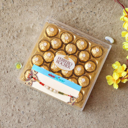 24 Ferrero rocher , 1 Rakhi
