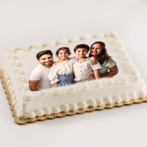 Photo Top Cake: Available in Half Kg, One Kg, One and Half Kg, Two Kg & Three Kg Photo Top Cake