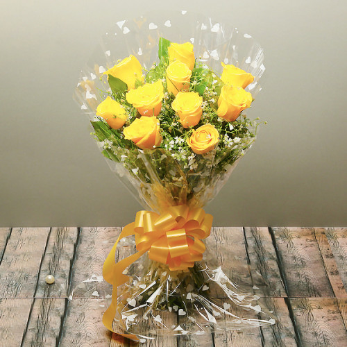 Vibrant Beauty - Yellow rose bouquet