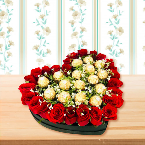 Embedded With Flavorsomeness - Red rose arrangement