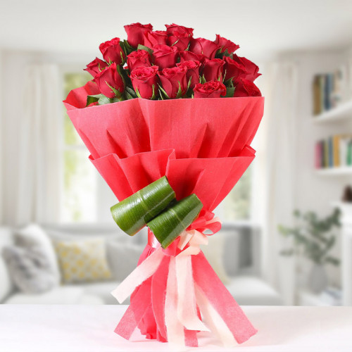 GPS To Heart - Red rose bouquet