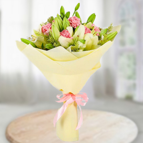 Loaded With Grace - White lilies bouquet