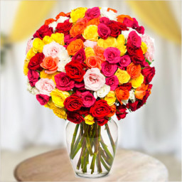 Loop Of Colours - Mixed rose bouquet