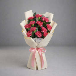 The Pink Beauty - Pink carnation bouquet