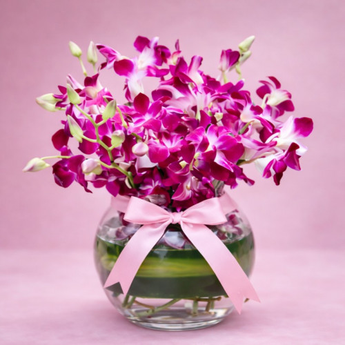 Beautiful With Pride - Purple orchid bouquet
