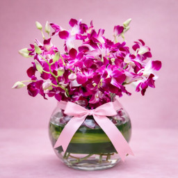 Beautiful With Pride - Purple orchid bouquet