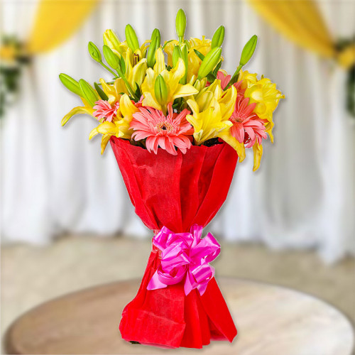 Wheedling For You - Red gerberas bouquet
