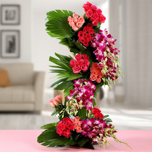 Let Breath Go Wheezy - Pink rose arrangement