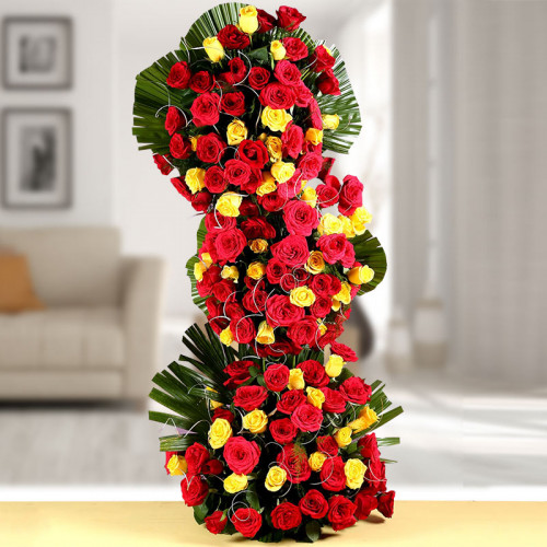 Hotshot Flower Bunch - Red rose bouquet