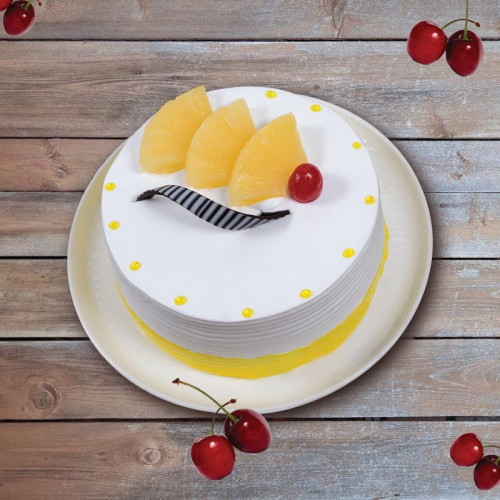 Sugarfree Creamy Pineapple Cake: Available in Half Kg, One Kg, One and Half Kg, Two Kg & Three Kg Sugarfree Creamy Pineapple Cake