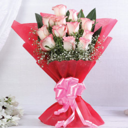 Pink Elegance - Red rose bouquet