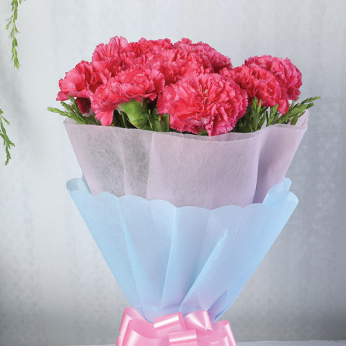 Pastel Perfection - White carnation bouquet