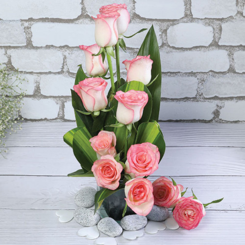 Pink Petals in Bloom - Pink rose bouquet