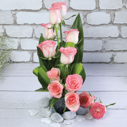 Pink Petals in Bloom - Pink rose bouquet