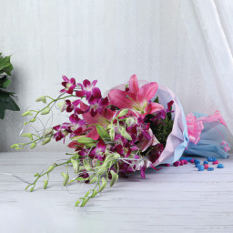 Pastel Dream - Pink orchid bouquet