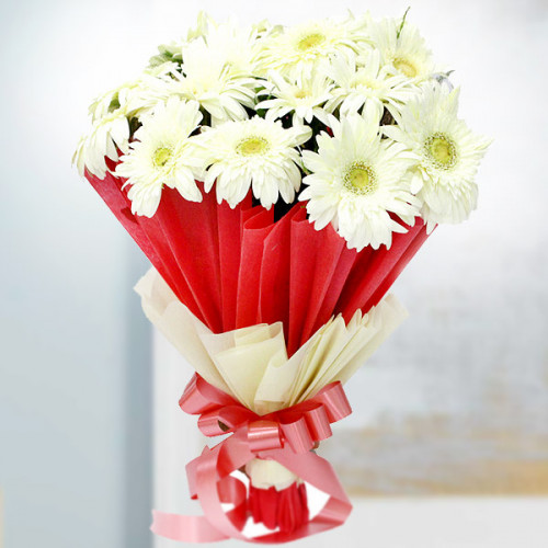 Gracious Wishes - Red gerberas bouquet