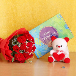 Lovable Temptation - Red rose bouquet