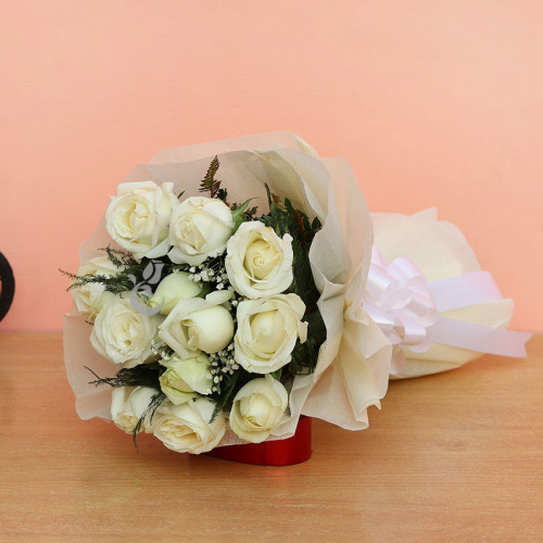 White Roses Bouquet - White rose bouquet