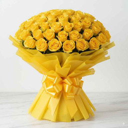 100 Yellow Roses Bouquet - Yellow rose bouquet