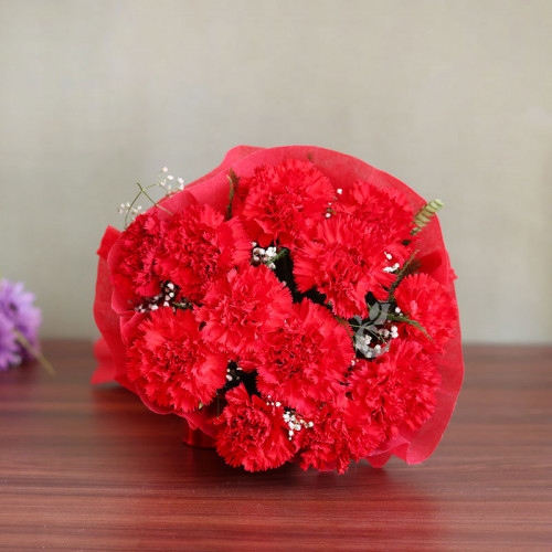 Divine Passion - Red carnation bunch
