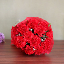 Divine Passion - Red carnation bunch