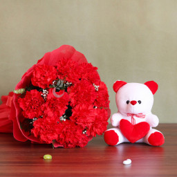 Splendid Beauty - Red carnation bouquet