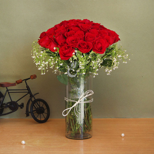 Happening Vogue - Red rose bouquet