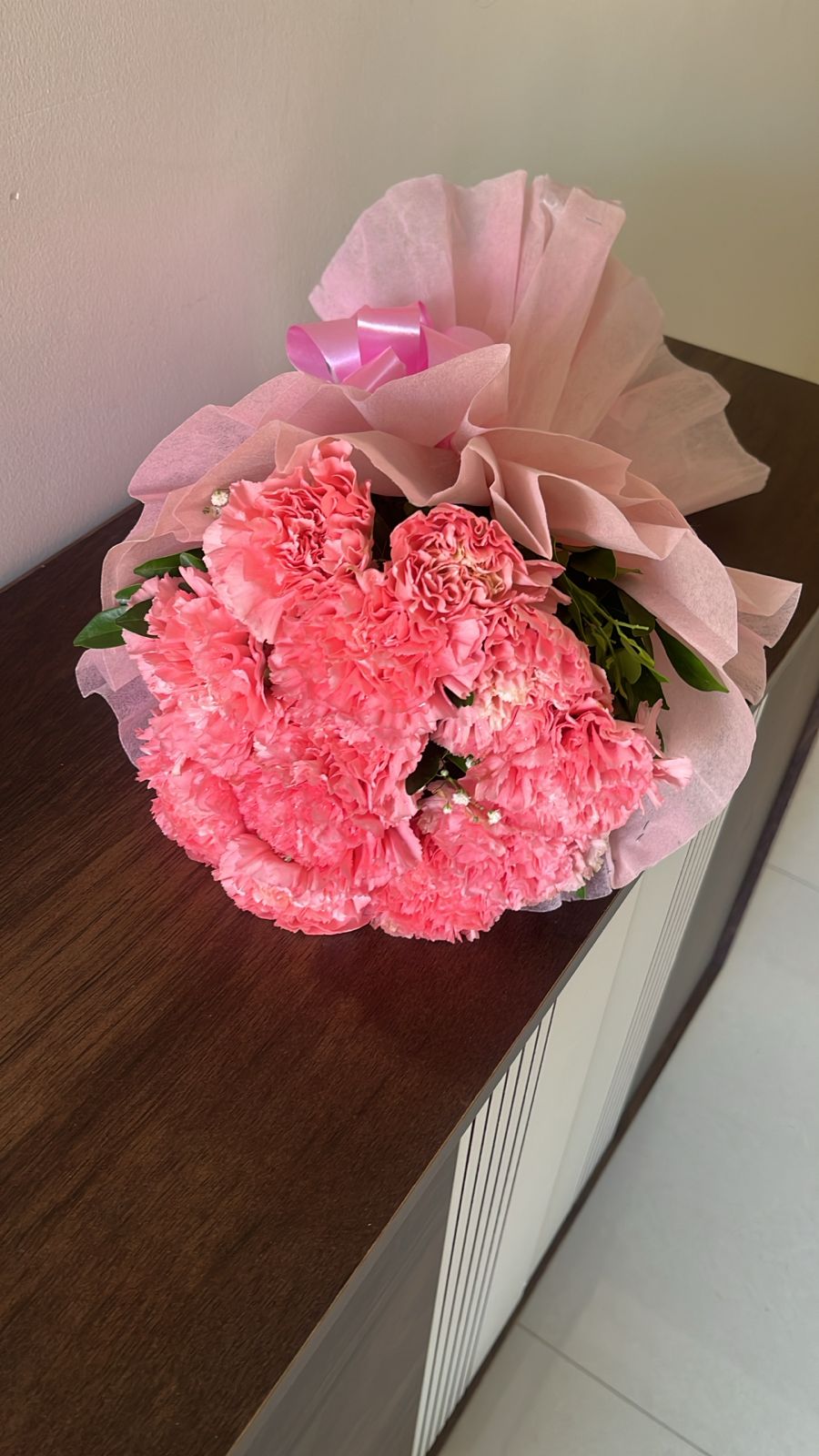 Happy with the Flowers