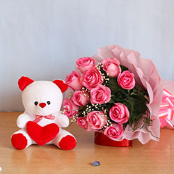 Flowers with Teddy